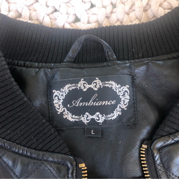 Ambiance black quilted bomber jacket - Picture 3 of 8